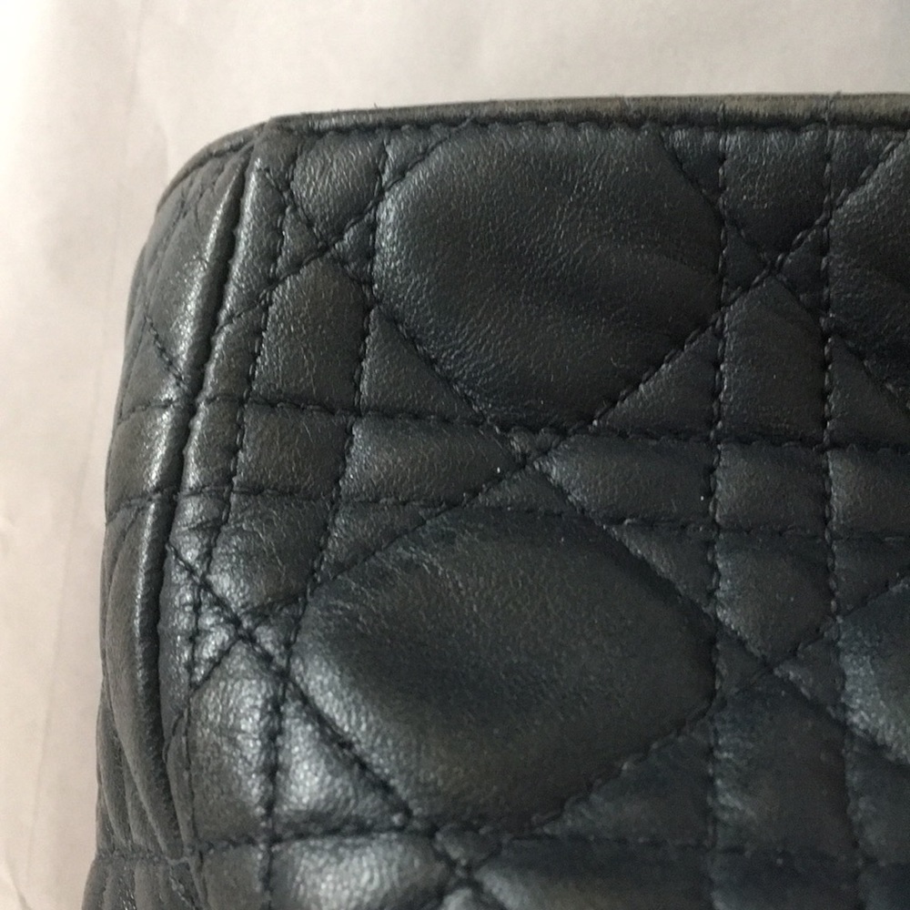 Christian Dior Navy Lady Dior Cannage Shoulder Bag - Picture 3 of 8